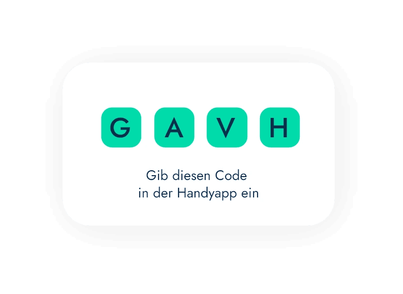 In der Handy App gezeigter Code