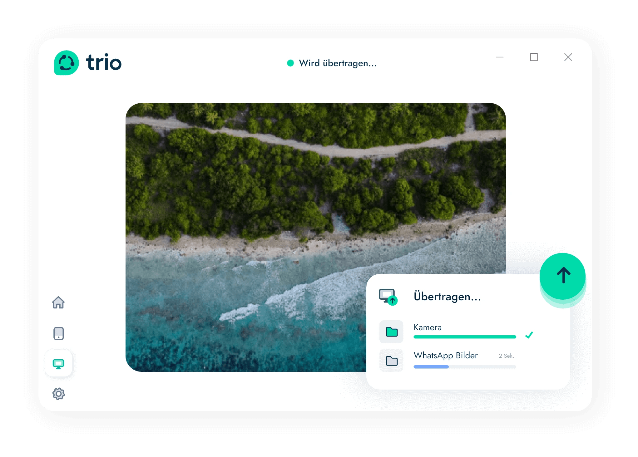 Übertragung in der Trio Desktop App