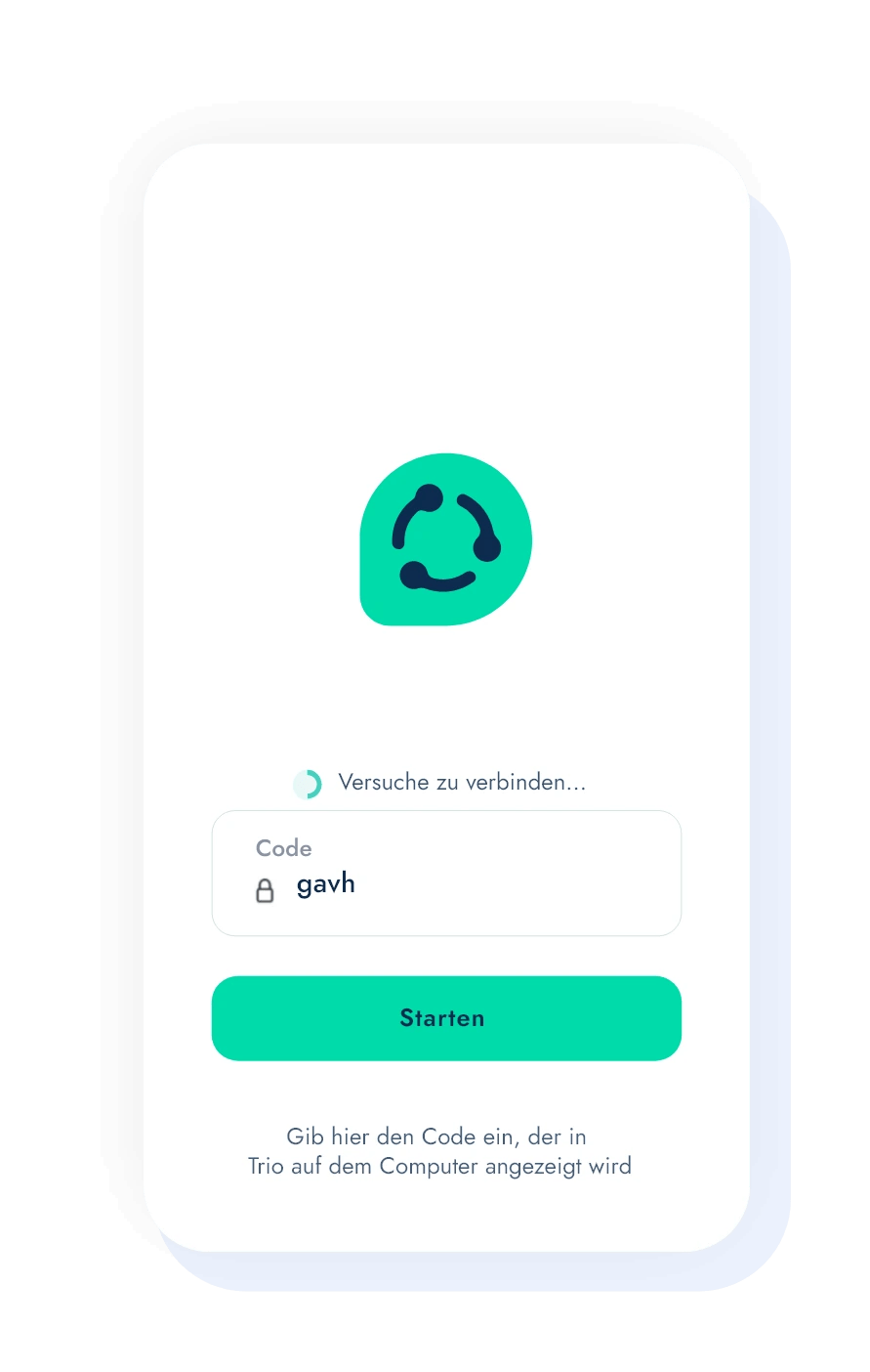 Anmeldung in der Handy App